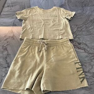 PINK Logo T-Shirt and Shorts Set